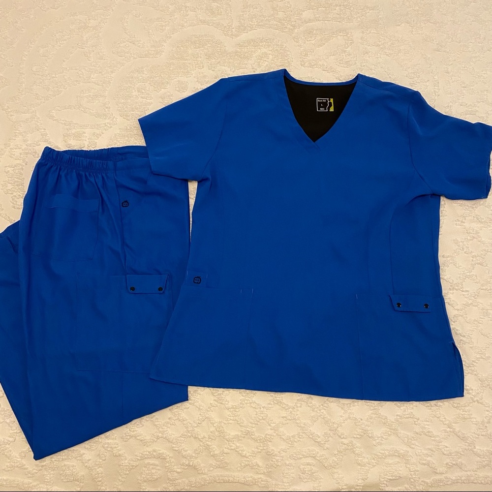 Healing hands purple label scrubs, royal blue
